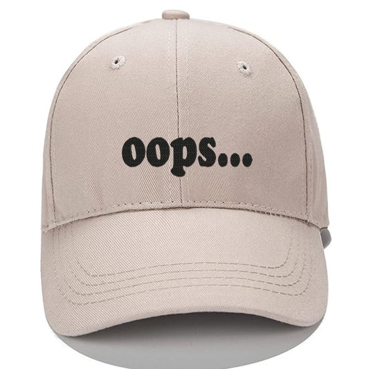 oops Men Women Unisex Baseball Cap Classic Low Profile Adjustable Strapback Baseball Cap Dad-Hat