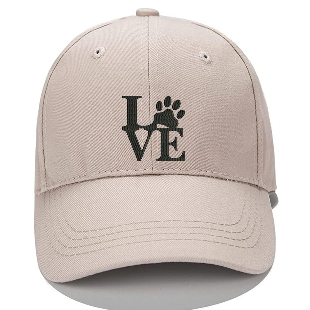 LOVE Paw Men Women Unisex Baseball Cap Classic Low Profile Adjustable Strapback Baseball Cap Dad-Hat