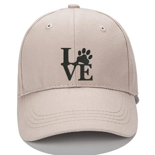 LOVE Paw Men Women Unisex Baseball Cap Classic Low Profile Adjustable Strapback Baseball Cap Dad-Hat