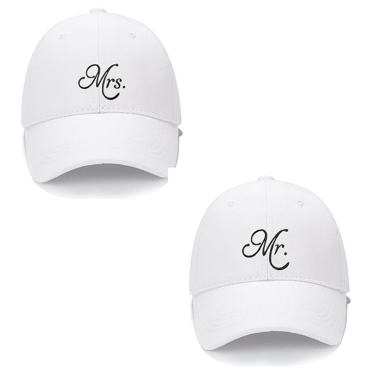 Mr & Mrs. Couple Men Women Unisex Baseball Cap Classic Low Profile Adjustable Strapback Baseball Cap Dad-Hat