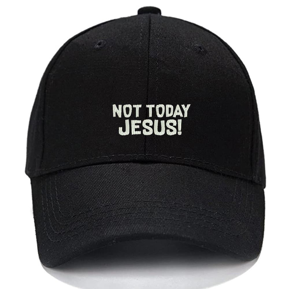 Satan Not Today Jesus Men Women Unisex Baseball Cap Classic Low Profile Adjustable Strapback Baseball Cap Dad-Hat