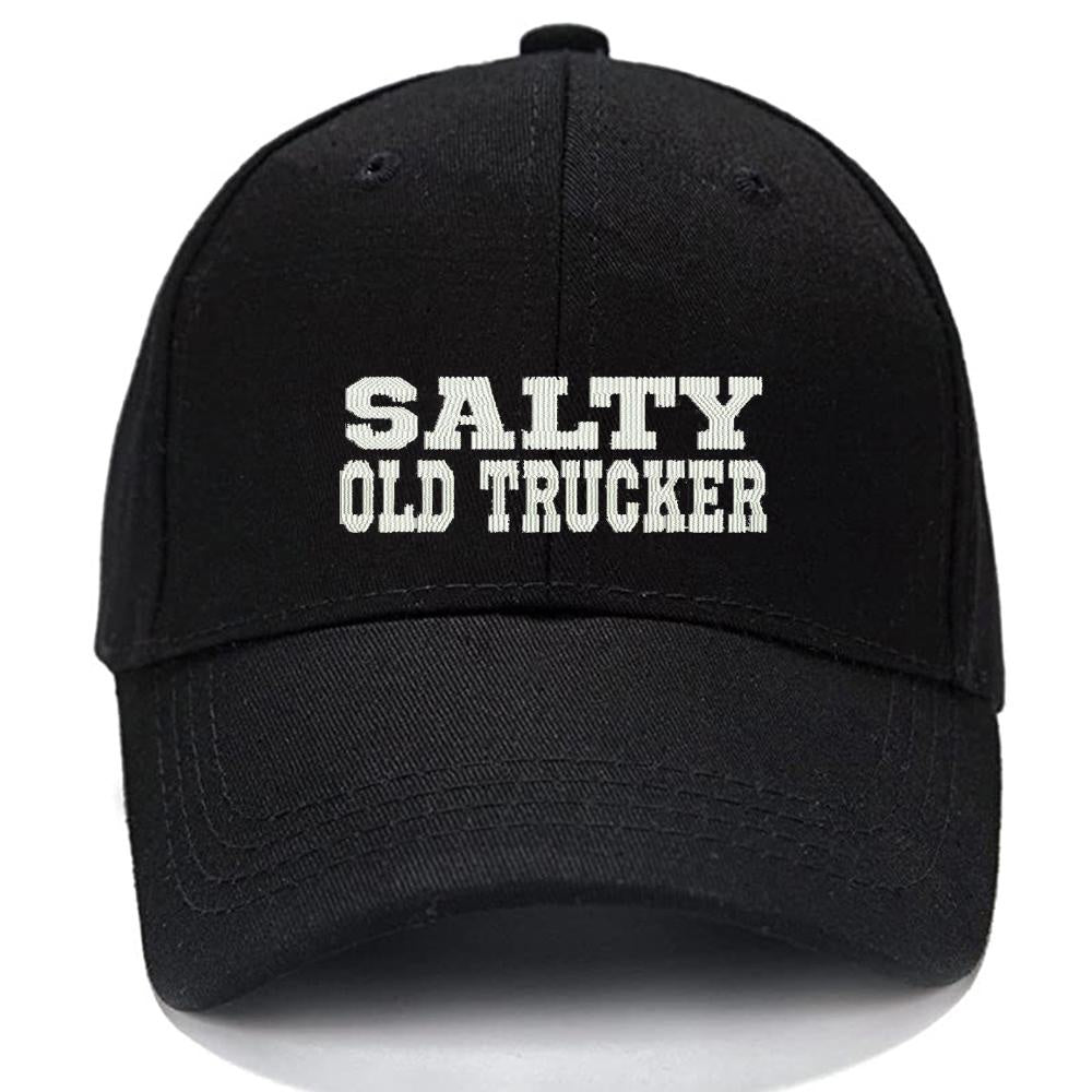 SALTY OLD TRUCKER Men Women Unisex Baseball Cap Classic Low Profile Adjustable Strapback Baseball Cap Dad-Hat