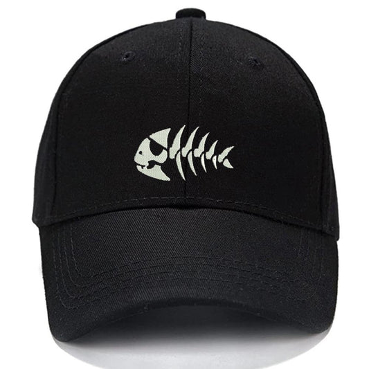 Pirate Fish Skeleton Bones Outdoor Fishing Men Women Unisex Baseball Cap Classic Low Profile Adjustable Strapback Baseball Cap Dad-Hat