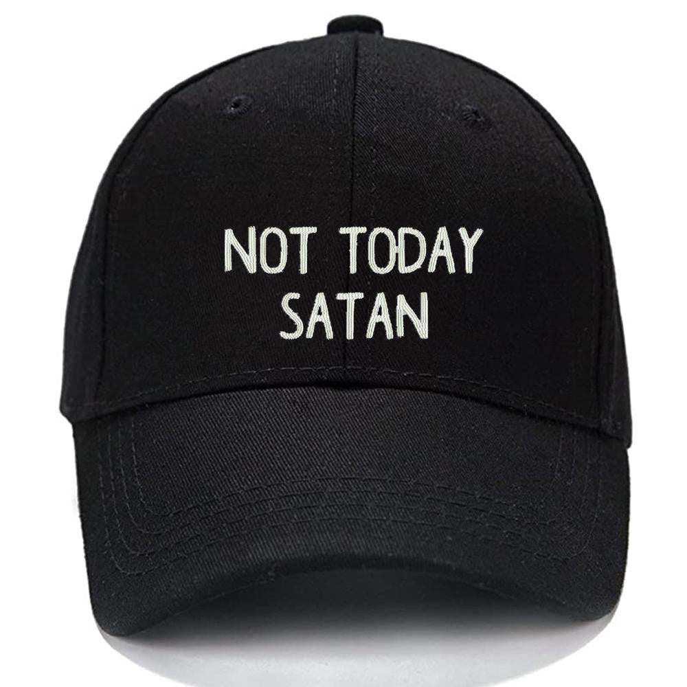 NOT TODAY SATAN Men Women Unisex Baseball Cap Classic Low Profile Adjustable Strapback Baseball Cap Dad-Hat