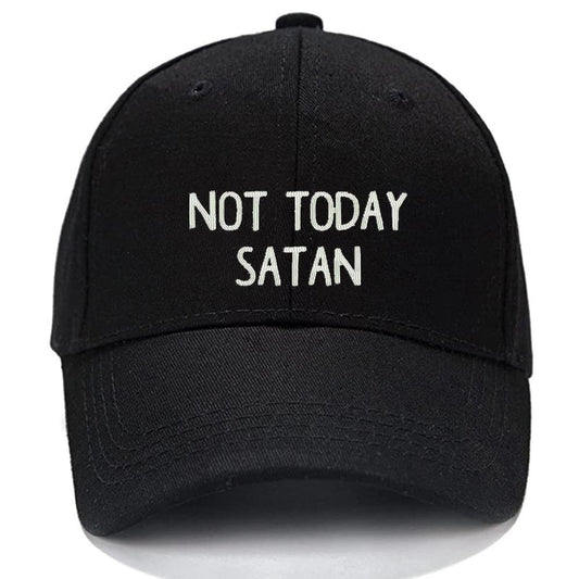 NOT TODAY SATAN Men Women Unisex Baseball Cap Classic Low Profile Adjustable Strapback Baseball Cap Dad-Hat