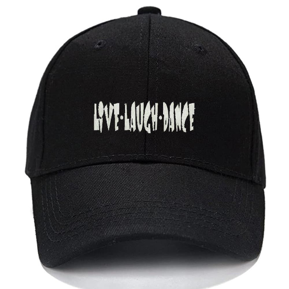 Live . Laugh . Dance Men Women Unisex Baseball Cap Classic Low Profile Adjustable Strapback Baseball Cap Dad-Hat