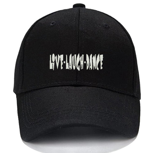 Live . Laugh . Dance Men Women Unisex Baseball Cap Classic Low Profile Adjustable Strapback Baseball Cap Dad-Hat