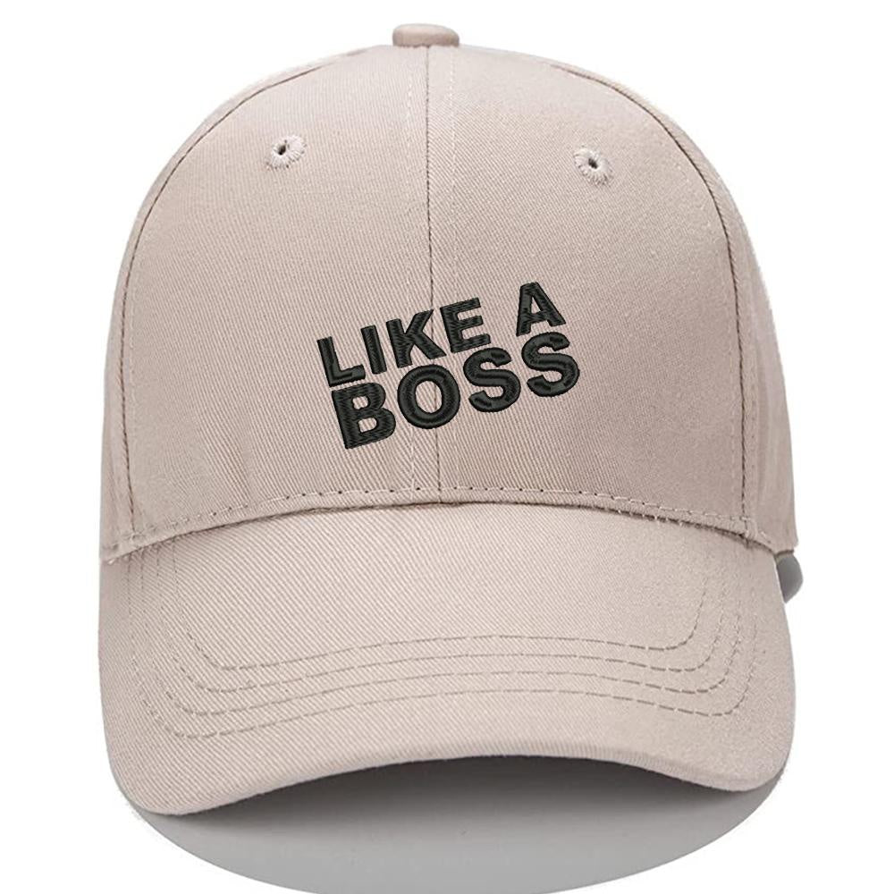 Like A Boss Men Women Unisex Baseball Cap Classic Low Profile Adjustable Strapback Baseball Cap Dad-Hat
