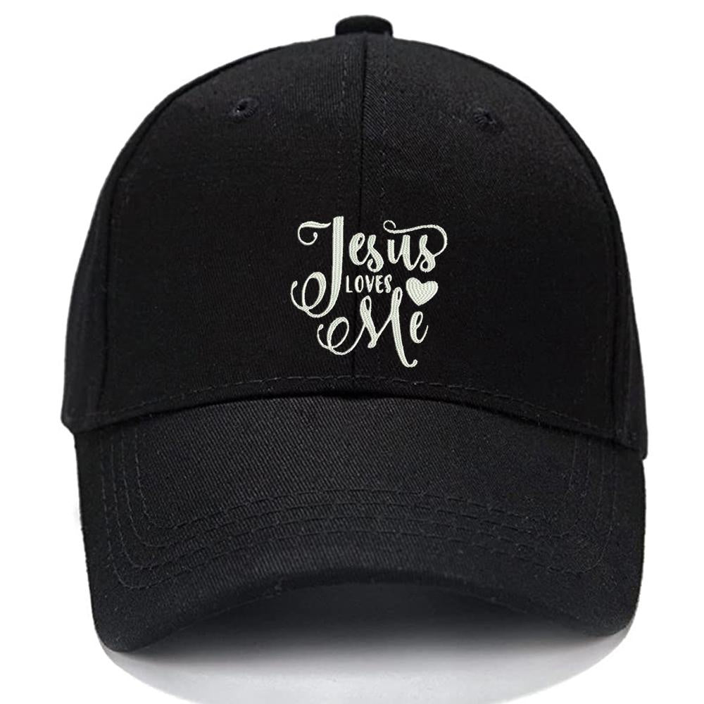 Jesus Loves Me Men Women Unisex Baseball Cap Classic Low Profile Adjustable Strapback Baseball Cap Dad-Hat