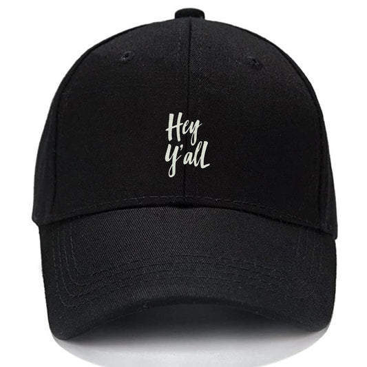 Hey Yall Men Women Unisex Baseball Cap Classic Low Profile Adjustable Strapback Baseball Cap Dad-Hat