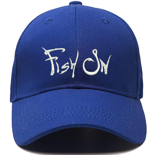 Fish On Fishing Men Women Unisex Baseball Cap Classic Low Profile Adjustable Strapback Baseball Cap Dad-Hat