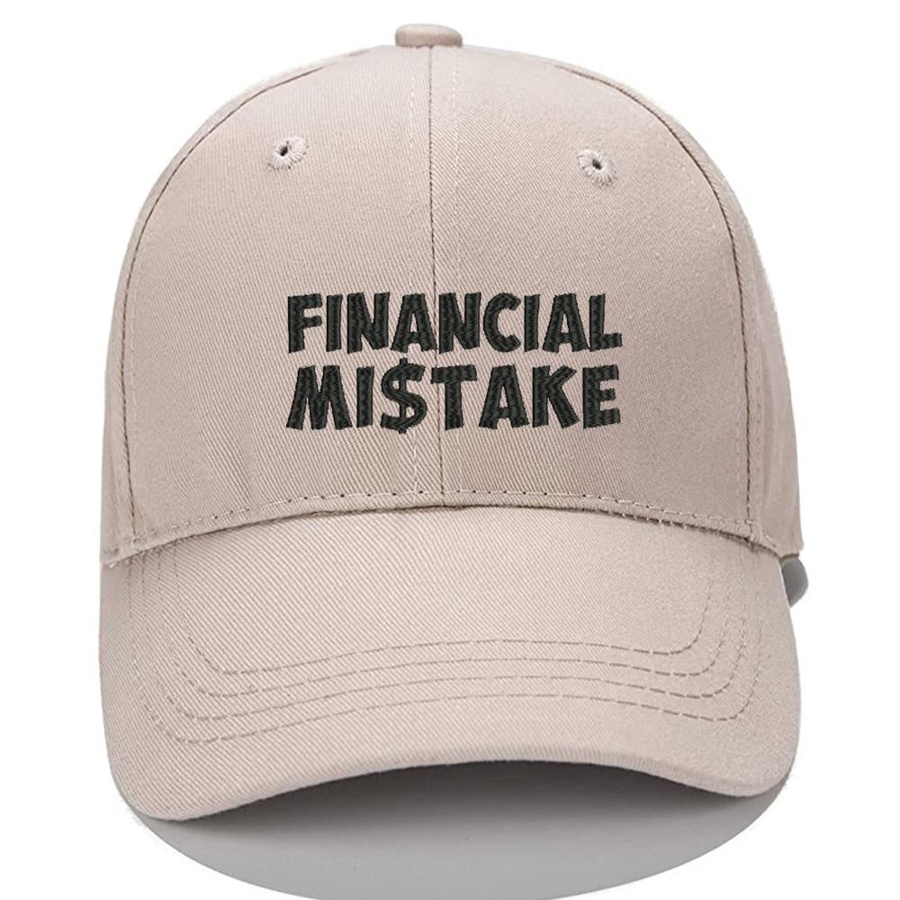 Financial Mistake Men Women Unisex Baseball Cap Classic Low Profile Adjustable Strapback Baseball Cap Dad-Hat