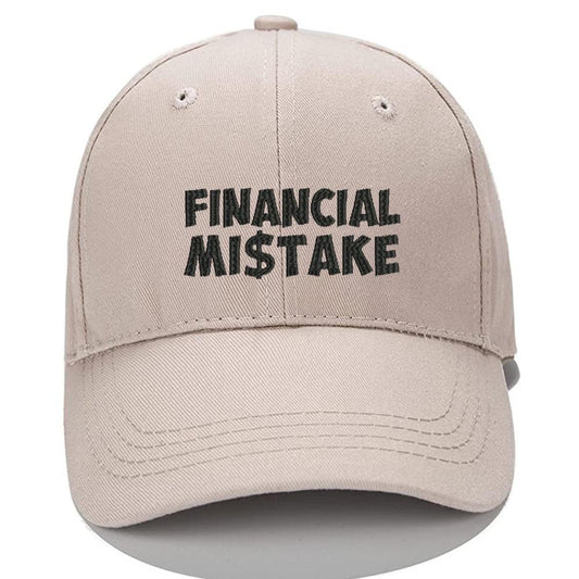 Financial Mistake Men Women Unisex Baseball Cap Classic Low Profile Adjustable Strapback Baseball Cap Dad-Hat