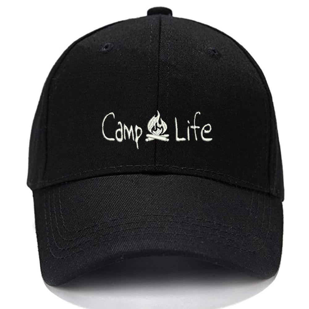 Camp Life Men Women Unisex Baseball Cap Classic Low Profile Adjustable Strapback Baseball Cap Dad-Hat