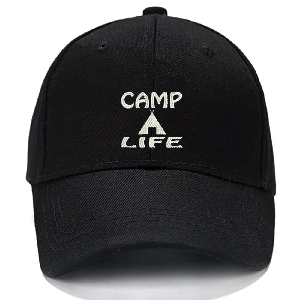 Camp Life Camping Men Women Unisex Baseball Cap Classic Low Profile Adjustable Strapback Baseball Cap Dad-Hat