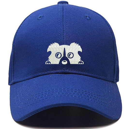 Border Collie Peeking Dog Men Women Unisex Baseball Cap Classic Low Profile Adjustable Strapback Baseball Cap Dad-Hat