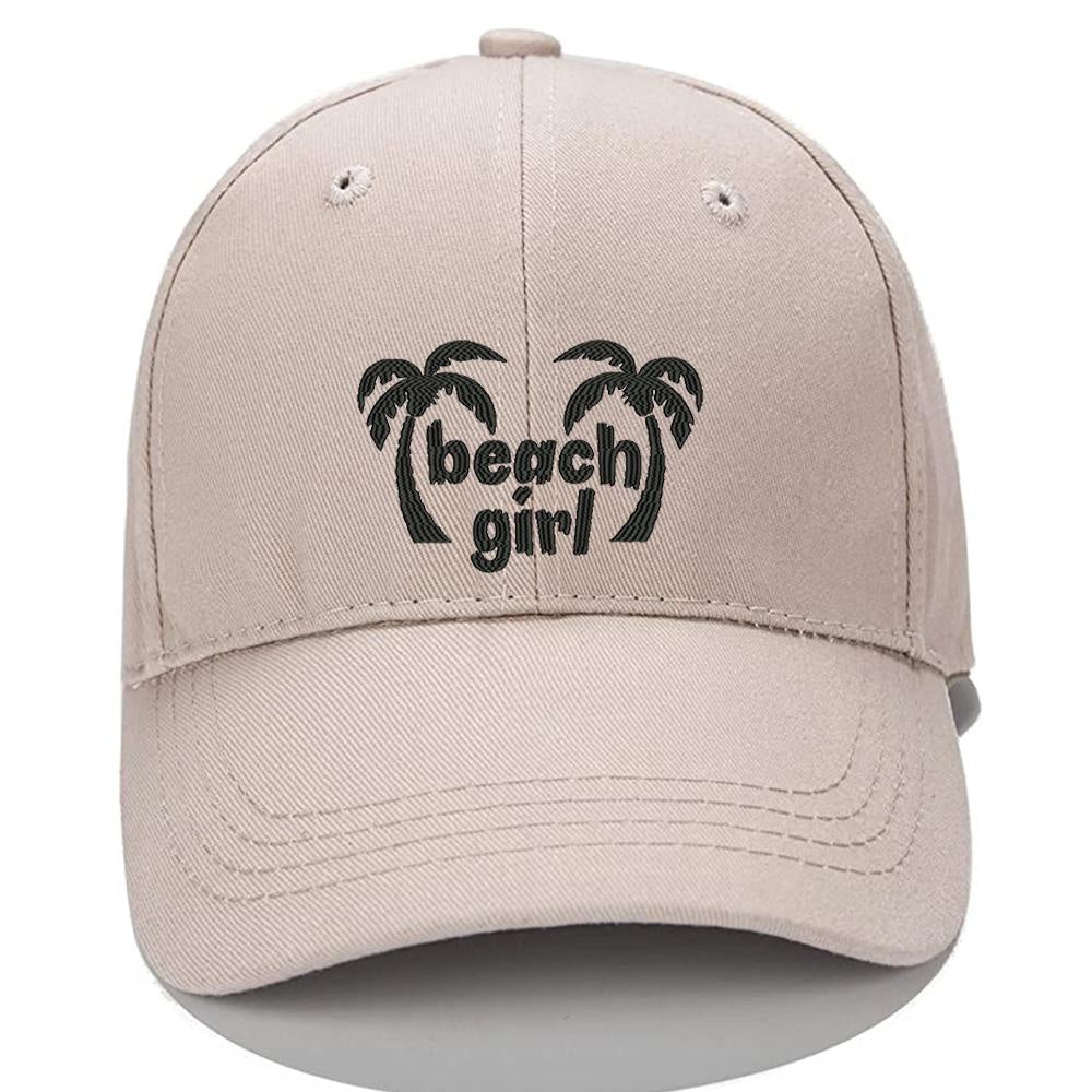Beach Girl Men Women Unisex Baseball Cap Classic Low Profile Adjustable Strapback Baseball Cap Dad-Hat