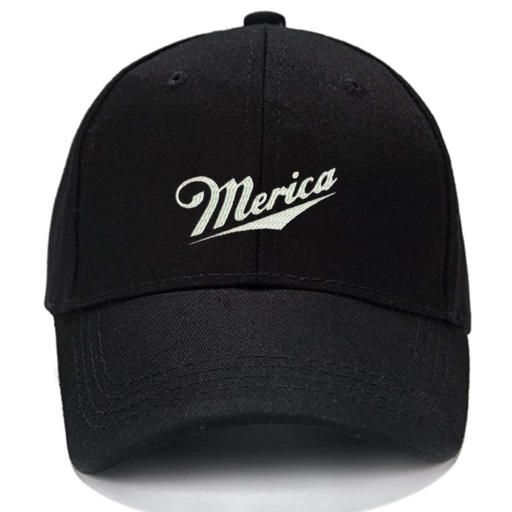 'Merica USA Men Women Unisex Baseball Cap Classic Low Profile Adjustable Strapback Baseball Cap Dad-Hat
