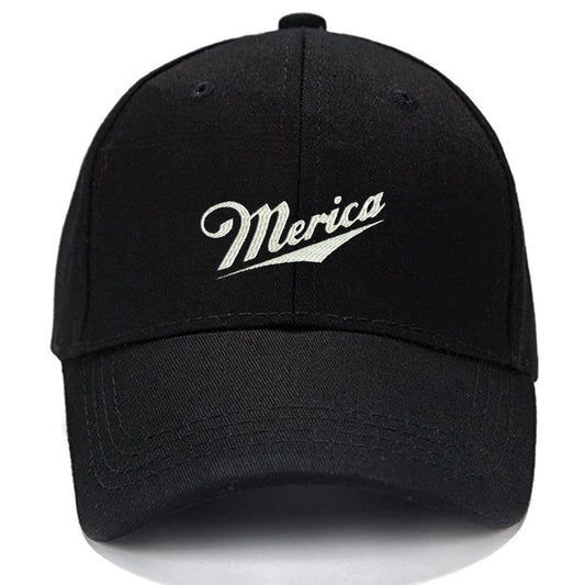 'Merica USA Men Women Unisex Baseball Cap Classic Low Profile Adjustable Strapback Baseball Cap Dad-Hat