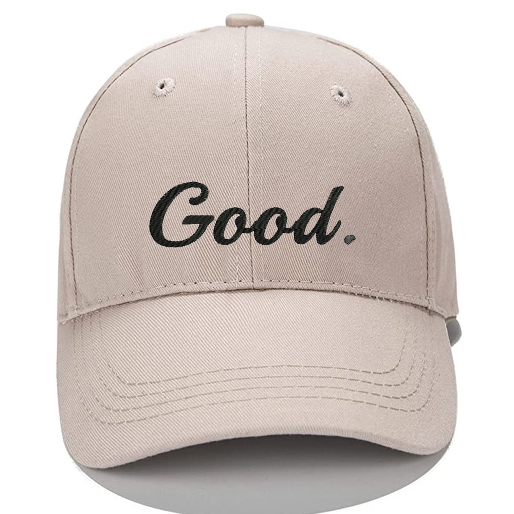 GOOD Men Women Unisex Baseball Cap Classic Low Profile Adjustable Strapback Baseball Cap Dad-Hat Khaki