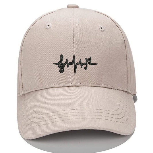 Music Notes in a Heartbeat Men Women Unisex Baseball Cap Classic Low Profile Adjustable Strapback Baseball Cap Dad-Hat