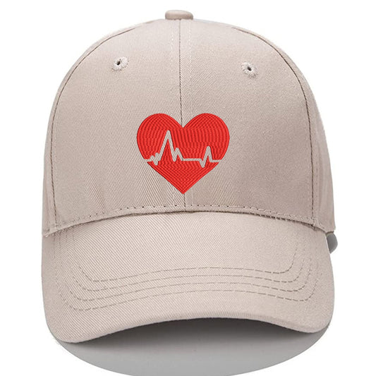 HEARTBEAT Red HEART Men Women Unisex Baseball Cap Classic Low Profile Adjustable Strapback Baseball Cap Dad-Hat