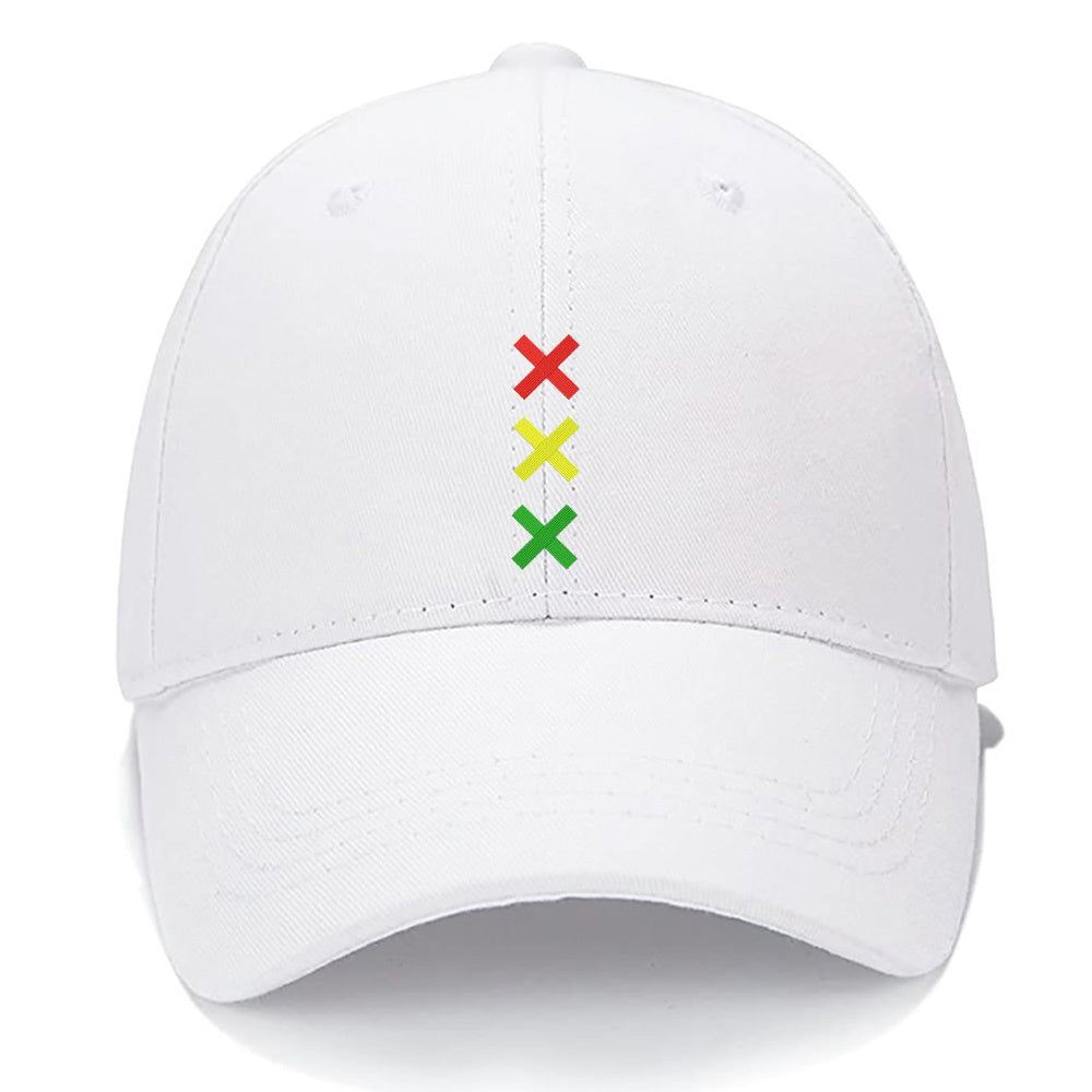 Red Yellow and Green cross Men Women Unisex Baseball Cap Classic Low Profile Adjustable Strapback Baseball Cap Dad-Hat