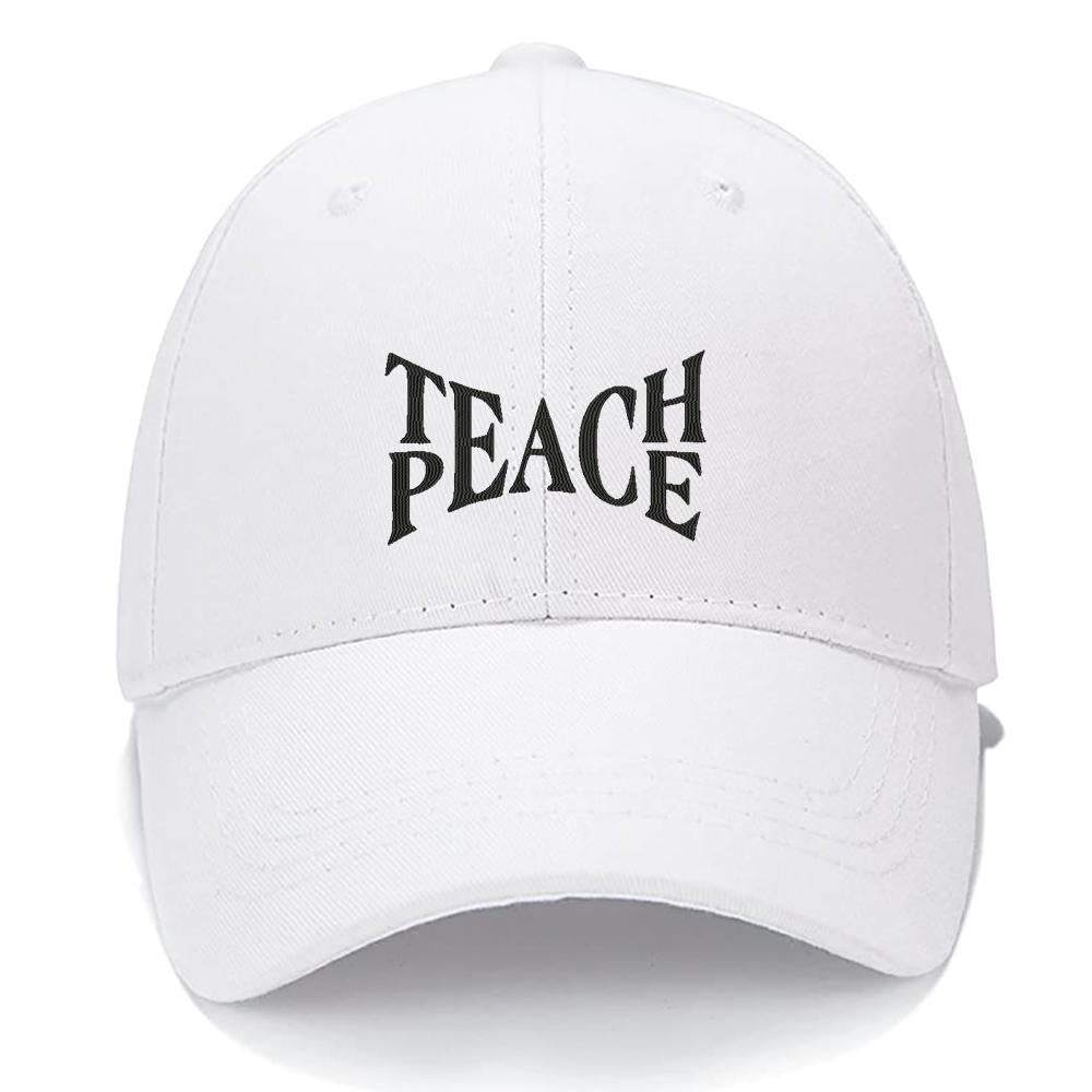 Teach Peace Men Women Unisex Baseball Cap Classic Low Profile Adjustable Strapback Baseball Cap Dad-Hat