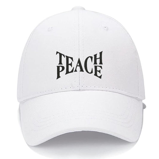 Teach Peace Men Women Unisex Baseball Cap Classic Low Profile Adjustable Strapback Baseball Cap Dad-Hat