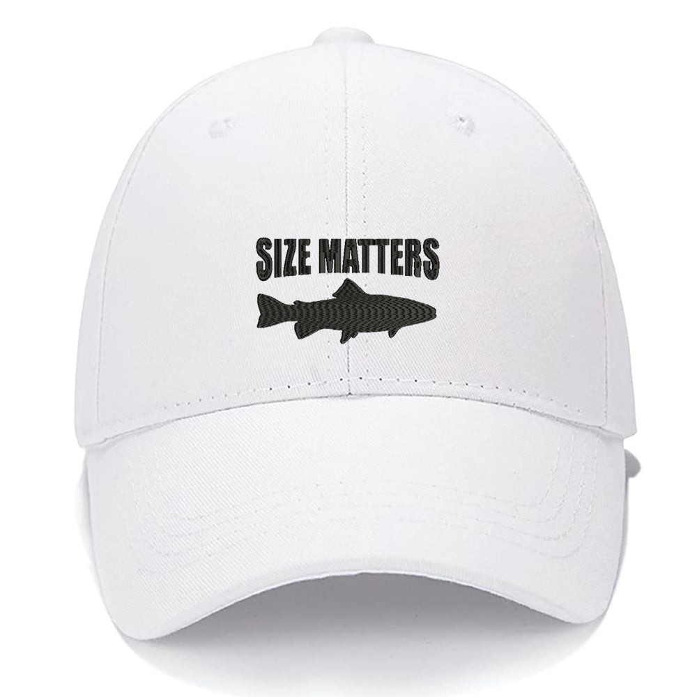 Size Matters Fishing Men Women Unisex Baseball Cap Classic Low Profile Adjustable Strapback Baseball Cap Dad-Hat