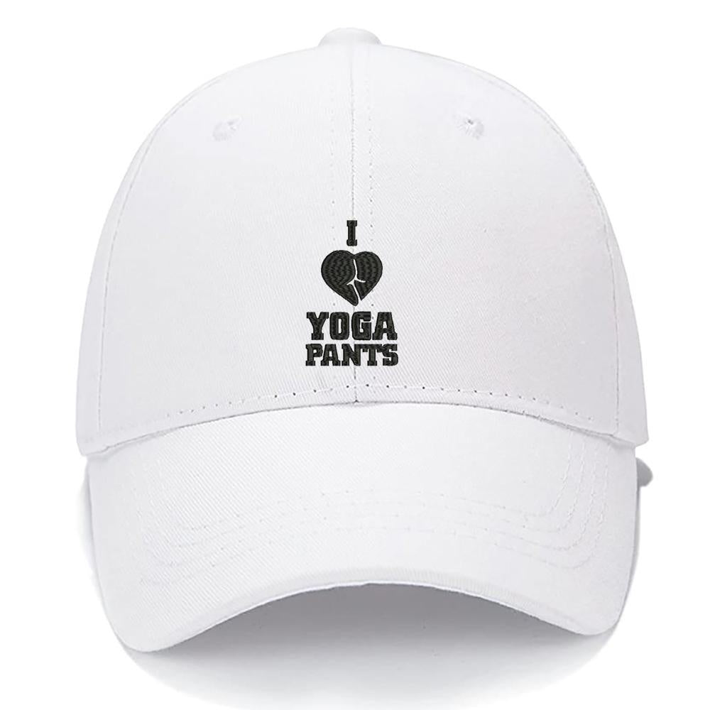 I Love Yoga Pants Men Women Unisex Baseball Cap Classic Low Profile Adjustable Strapback Baseball Cap Dad-Hat