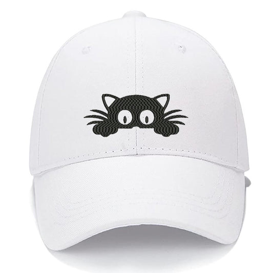 Peeking Cat Men Women Unisex Baseball Cap Classic Low Profile Adjustable Strapback Baseball Cap Dad-Hat