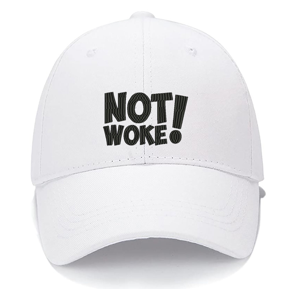 Not Woke! Men Women Unisex Baseball Cap Classic Low Profile Adjustable Strapback Baseball Cap Dad-Hat
