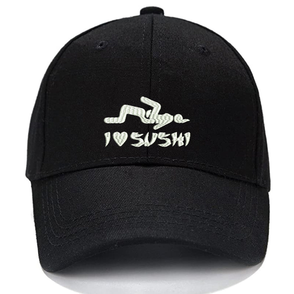 I Love Sushi Men Women Unisex Baseball Cap Classic Low Profile Adjustable Strapback Baseball Cap Dad-Hat