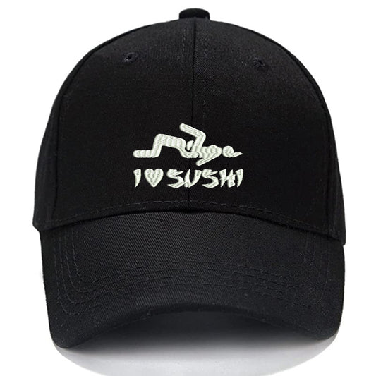 I Love Sushi Men Women Unisex Baseball Cap Classic Low Profile Adjustable Strapback Baseball Cap Dad-Hat