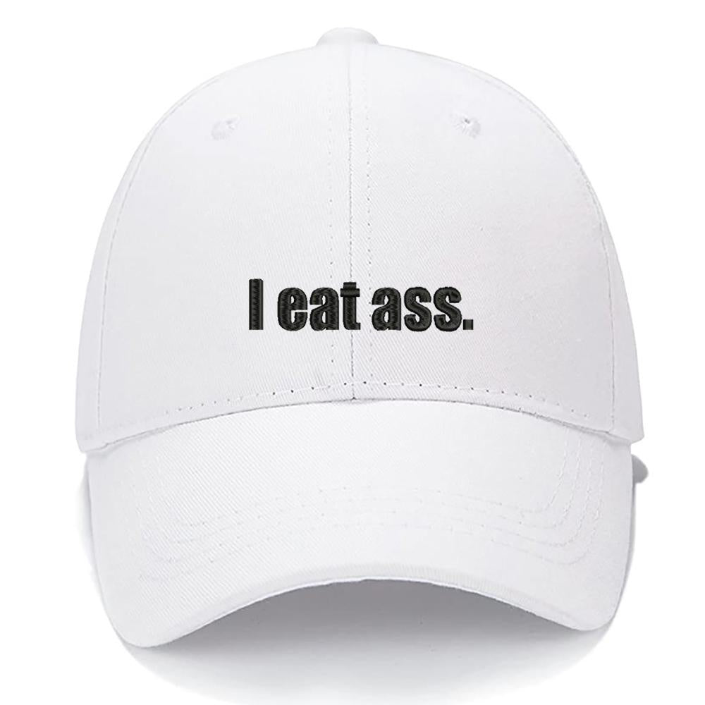 I eat ass Men Women Unisex Baseball Cap Classic Low Profile Adjustable Strapback Baseball Cap Dad-Hat