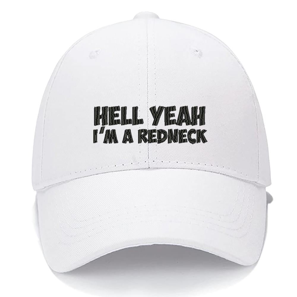 Hell Yeah I'M A Redneck Men Women Unisex Baseball Cap Classic Low Profile Adjustable Strapback Baseball Cap Dad-Hat
