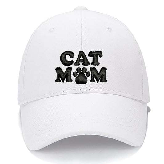 Cat Mom Men Women Unisex Baseball Cap Classic Low Profile Adjustable Strapback Baseball Cap Dad-Hat