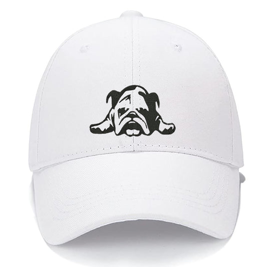Bulldog Face Cute Cool Men Women Unisex Baseball Cap Classic Low Profile Adjustable Strapback Baseball Cap Dad-Hat