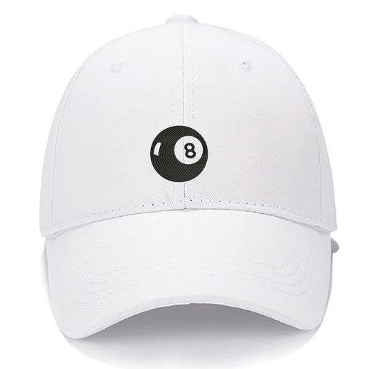 Black 8 Ball Pool Billiards Men Women Unisex Baseball Cap Classic Low Profile Adjustable Strapback Baseball Cap Dad-Hat