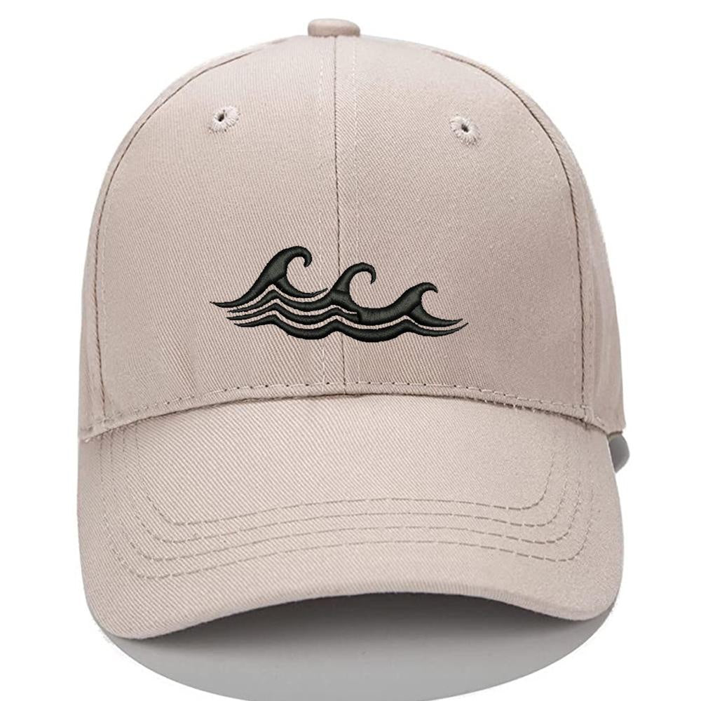 Sea Wave Men Women Unisex Baseball Cap Classic Low Profile Adjustable Strapback Baseball Cap Dad-Hat