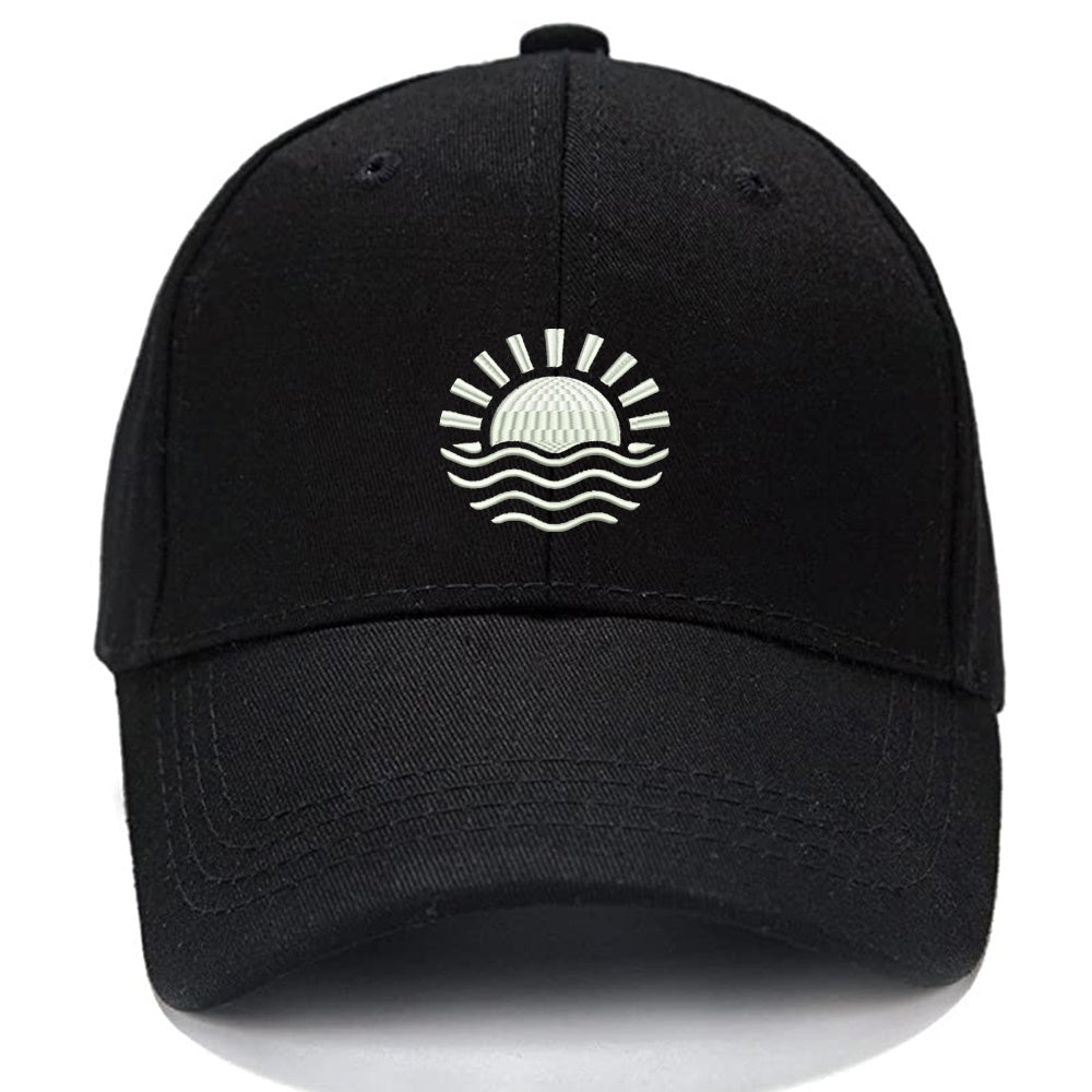 Sun & Sea Wave Men Women Unisex Baseball Cap Classic Low Profile Adjustable Strapback Baseball Cap Dad-Hat