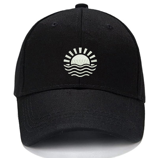 Sun & Sea Wave Men Women Unisex Baseball Cap Classic Low Profile Adjustable Strapback Baseball Cap Dad-Hat