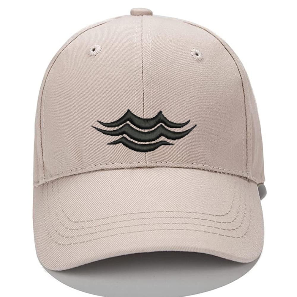 Sea Wave Men Women Unisex Baseball Cap Classic Low Profile Adjustable Strapback Baseball Cap Dad-Hat Khaki
