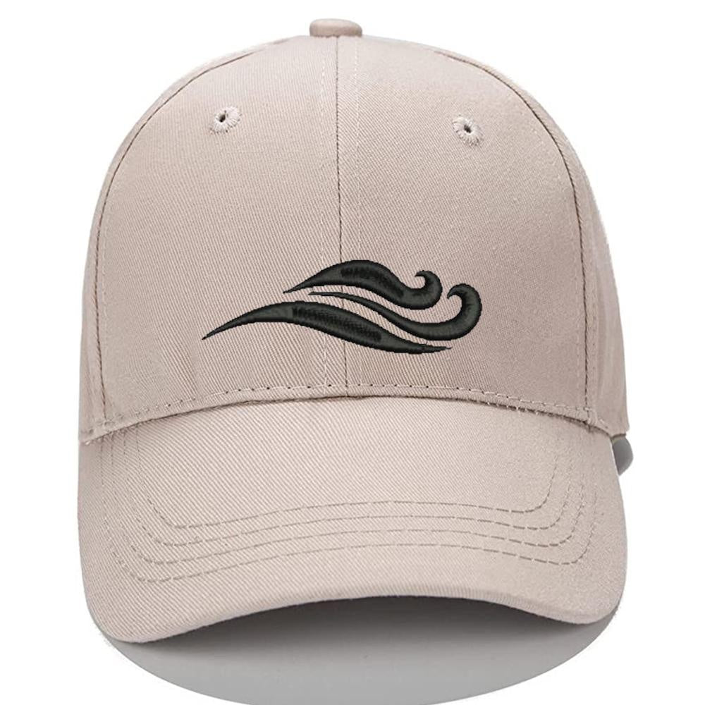Sea Wave Men Women Unisex Baseball Cap Classic Low Profile Adjustable Strapback Baseball Cap Dad-Hat Khaki