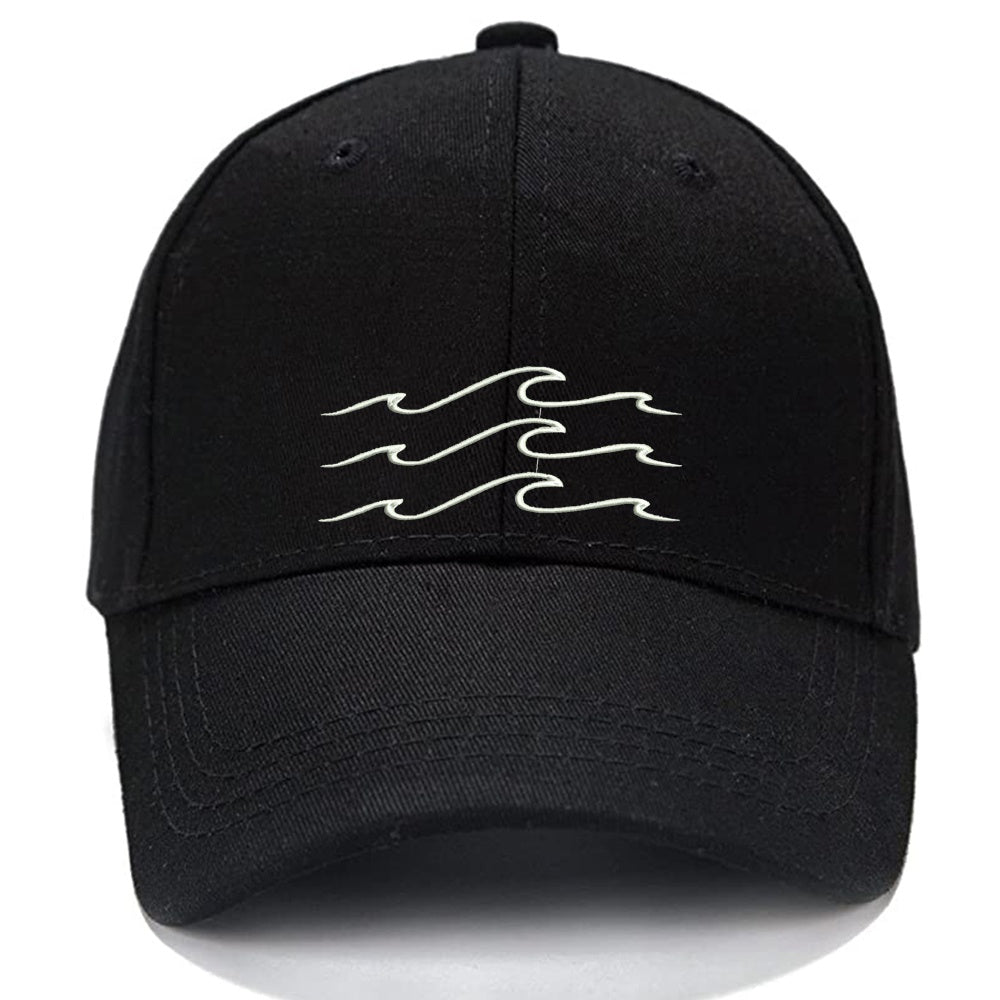 Sea Wave Men Women Unisex Baseball Cap Classic Low Profile Adjustable Strapback Baseball Cap Dad-Hat