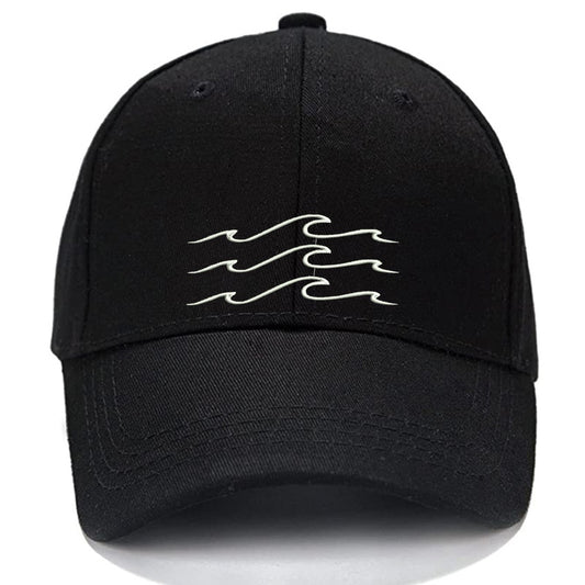 Sea Wave Men Women Unisex Baseball Cap Classic Low Profile Adjustable Strapback Baseball Cap Dad-Hat