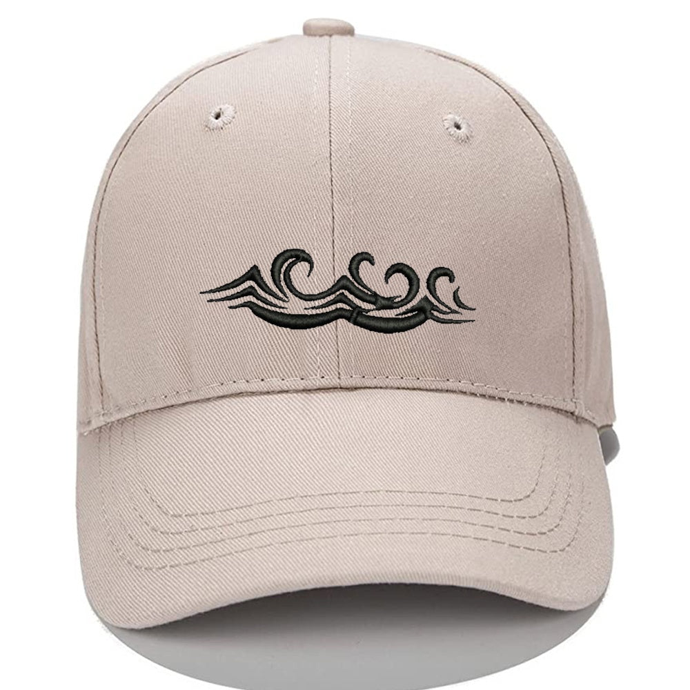 Sea Wave Men Women Unisex Baseball Cap Classic Low Profile Adjustable Strapback Baseball Cap Dad-Hat
