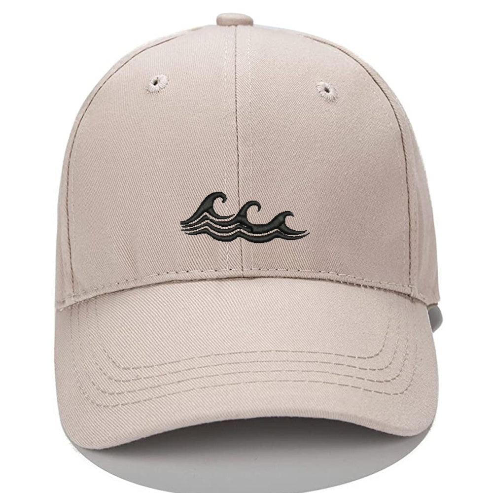 Sea Wave Men Women Unisex Baseball Cap Classic Low Profile Adjustable Strapback Baseball Cap Dad-Hat