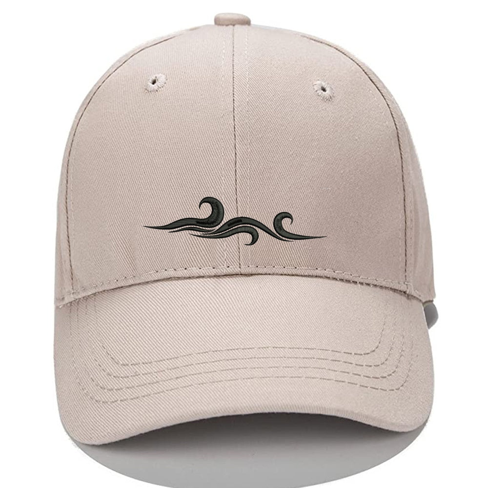 Sea Wave Men Women Unisex Baseball Cap Classic Low Profile Adjustable Strapback Baseball Cap Dad-Hat